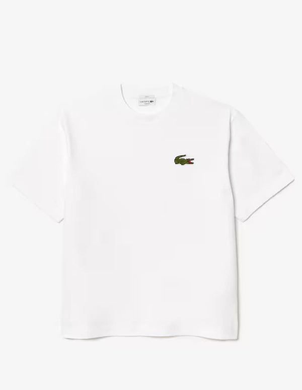 Camiseta Lacoste con Insignia Blanca Unisex