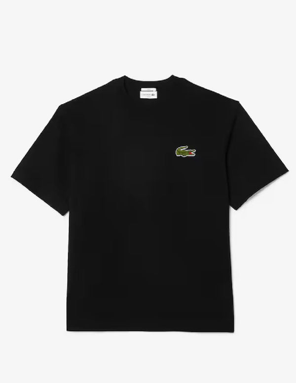 Camiseta Lacoste con Insignia Negra Unisex