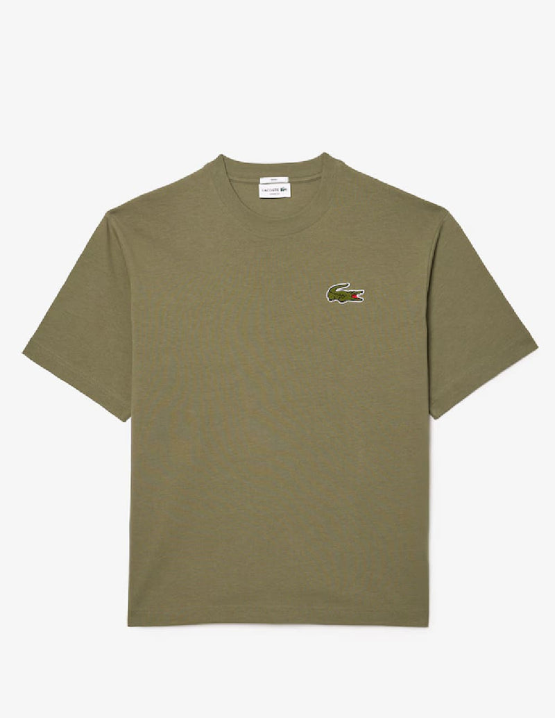 Camiseta Lacoste con Insignia Verde Unisex