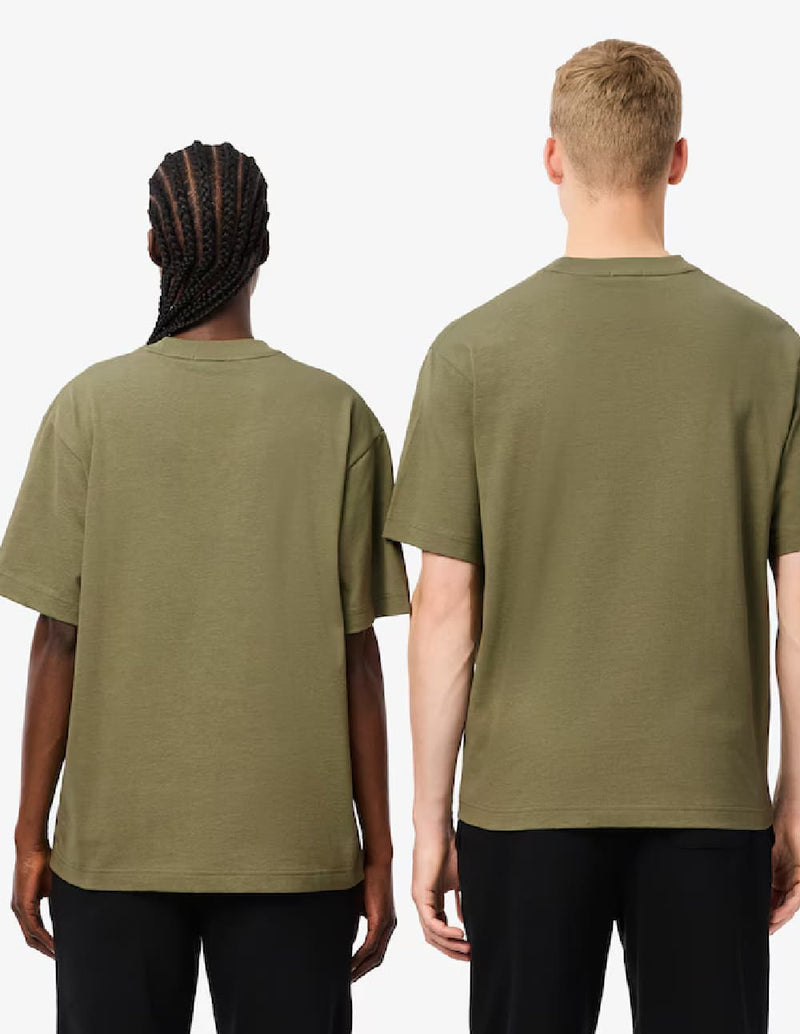 Camiseta Lacoste con Insignia Verde Unisex