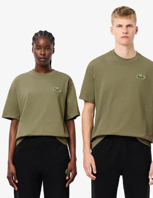 Camiseta Lacoste con Insignia Verde Unisex