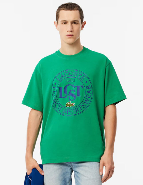 Camiseta Lacoste con Estampado Verde Hombre