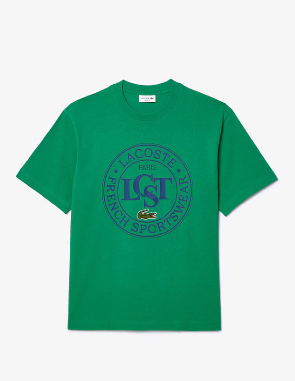 Camiseta Lacoste con Estampado Verde Hombre