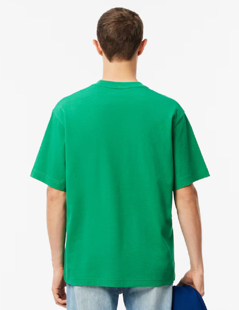 Camiseta Lacoste con Estampado Verde Hombre