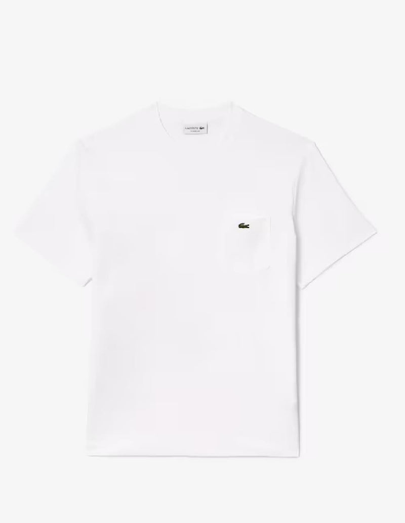 Camiseta Lacoste con Bolsillo Blanca Hombre