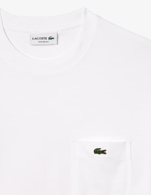 Camiseta Lacoste con Bolsillo Blanca Hombre