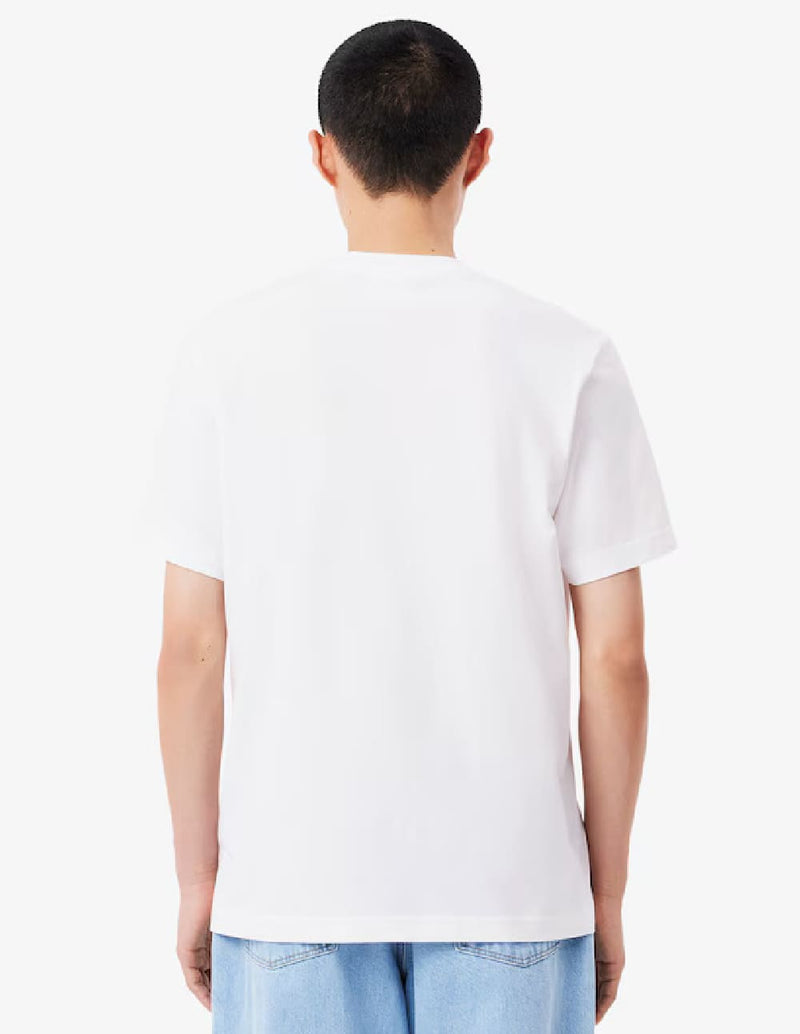 Camiseta Lacoste con Bolsillo Blanca Hombre