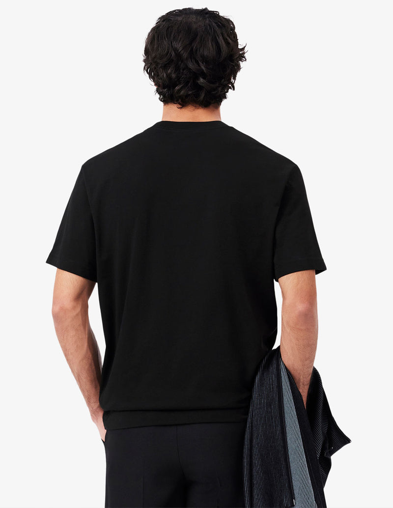 Camiseta Lacoste con Bolsillo Negra Hombre