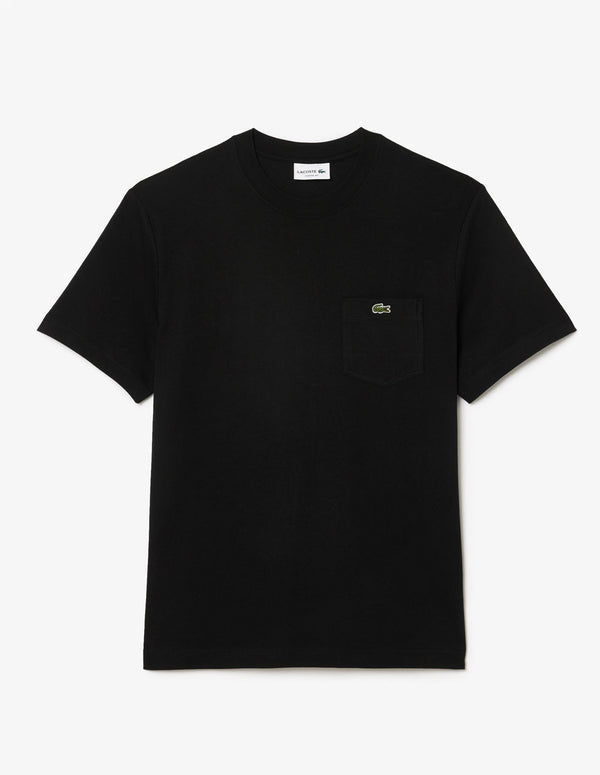 Camiseta Lacoste con Bolsillo Negra Hombre