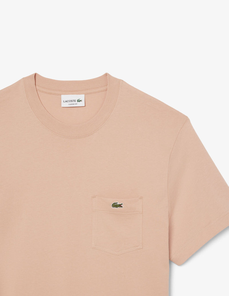 Camiseta Lacoste con Bolsillo Naranja Hombre