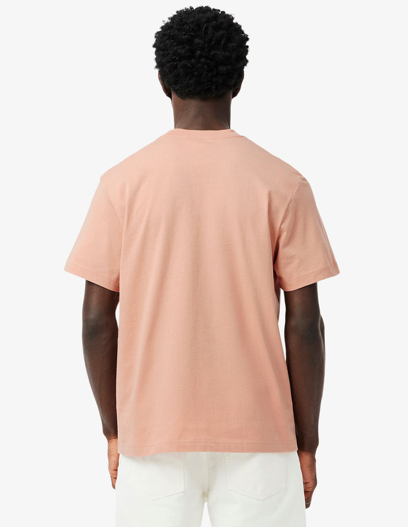 Camiseta Lacoste con Bolsillo Naranja Hombre