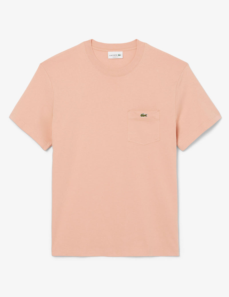 Camiseta Lacoste con Bolsillo Naranja Hombre