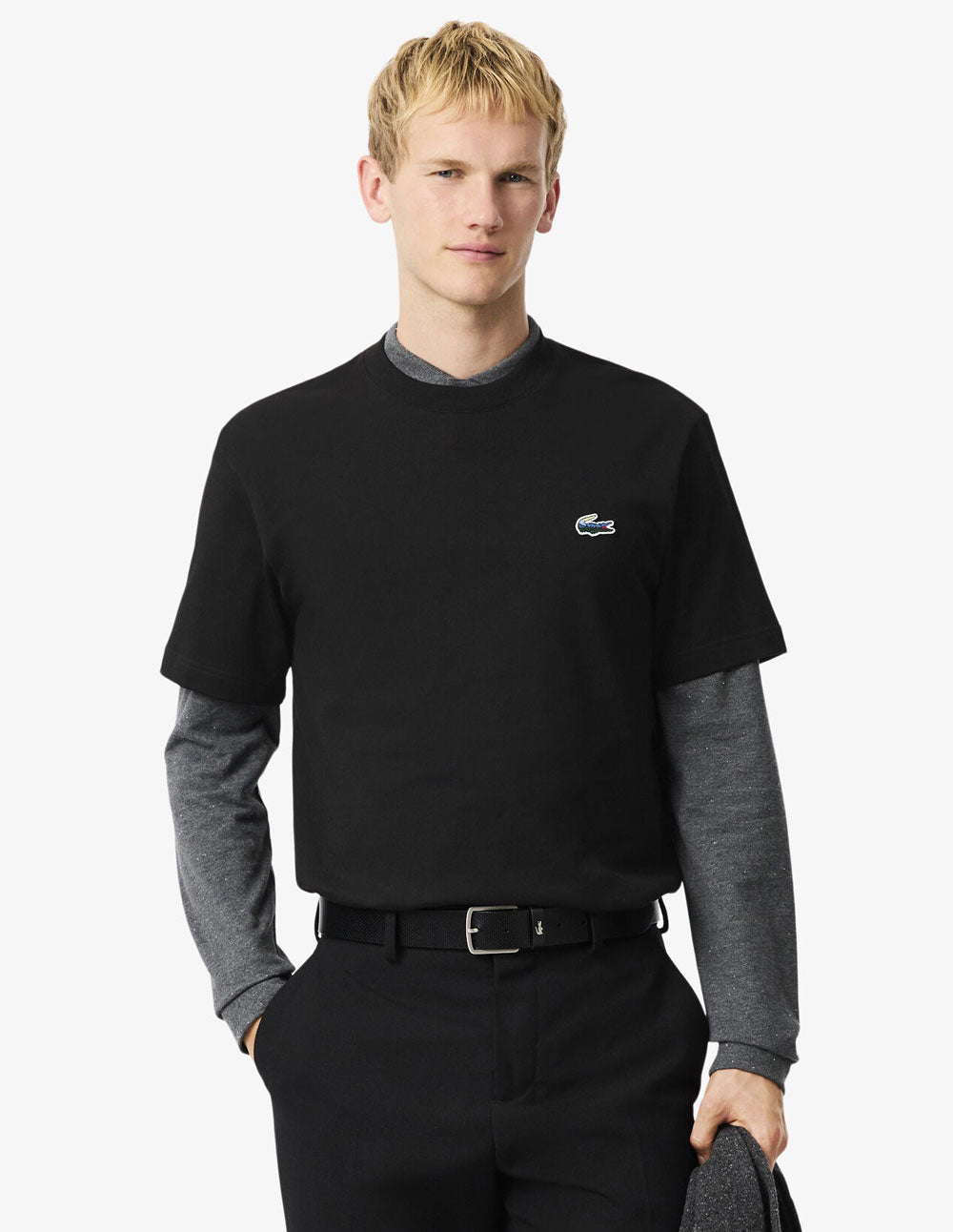 Camiseta Lacoste Landscape Crocodile Negra Hombre TH5899-00-031