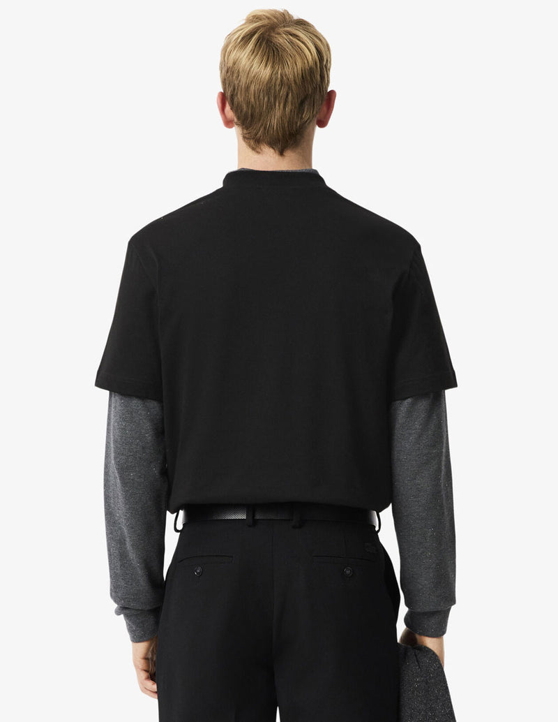 Camiseta Lacoste Landscape Crocodile Negra Hombre