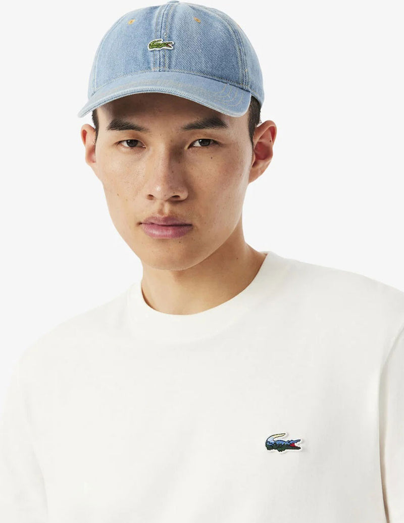 Camiseta Lacoste Landscape Crocodile Blanca Hombre