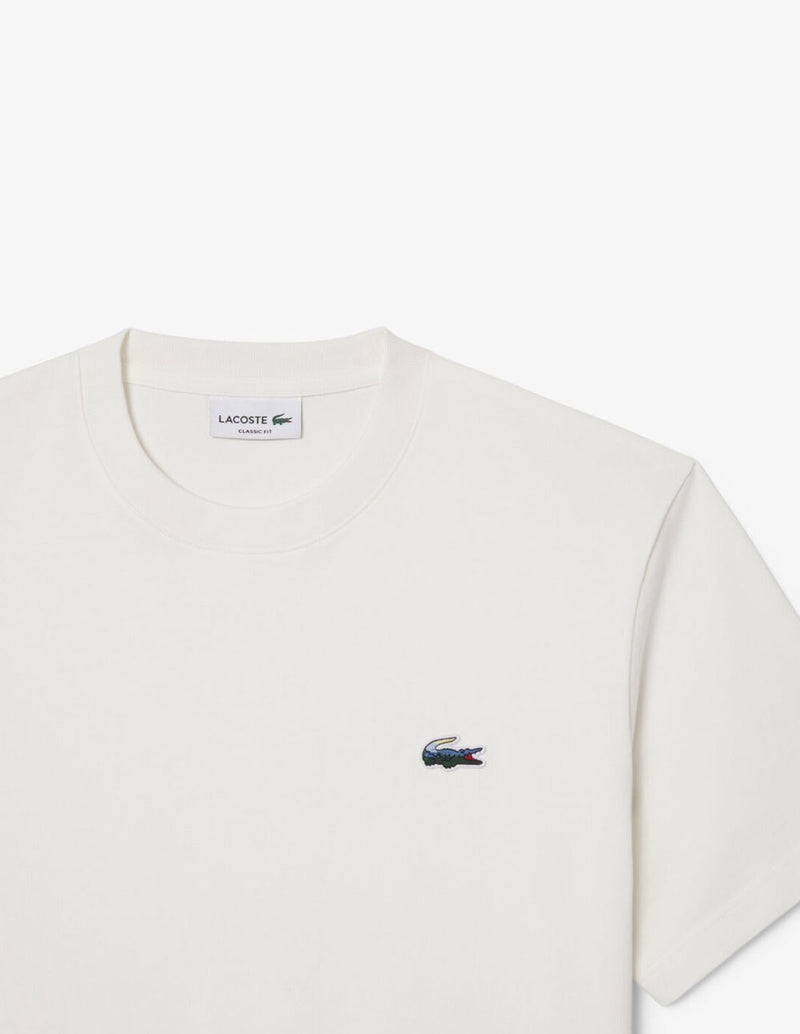 Camiseta Lacoste Landscape Crocodile Blanca Hombre