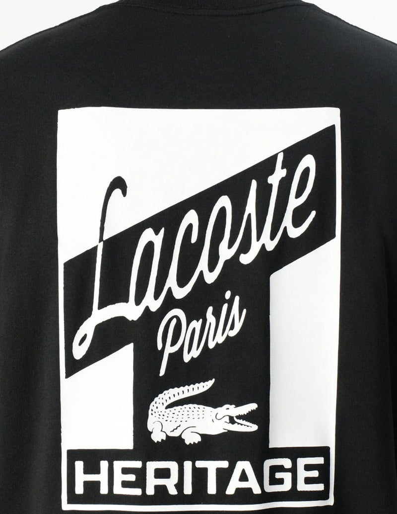 Camiseta Lacoste con Estampado Negra Hombre