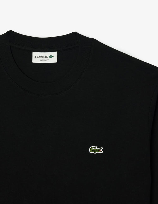 Camiseta Lacoste con Logo de Manga Larga Negra Hombre