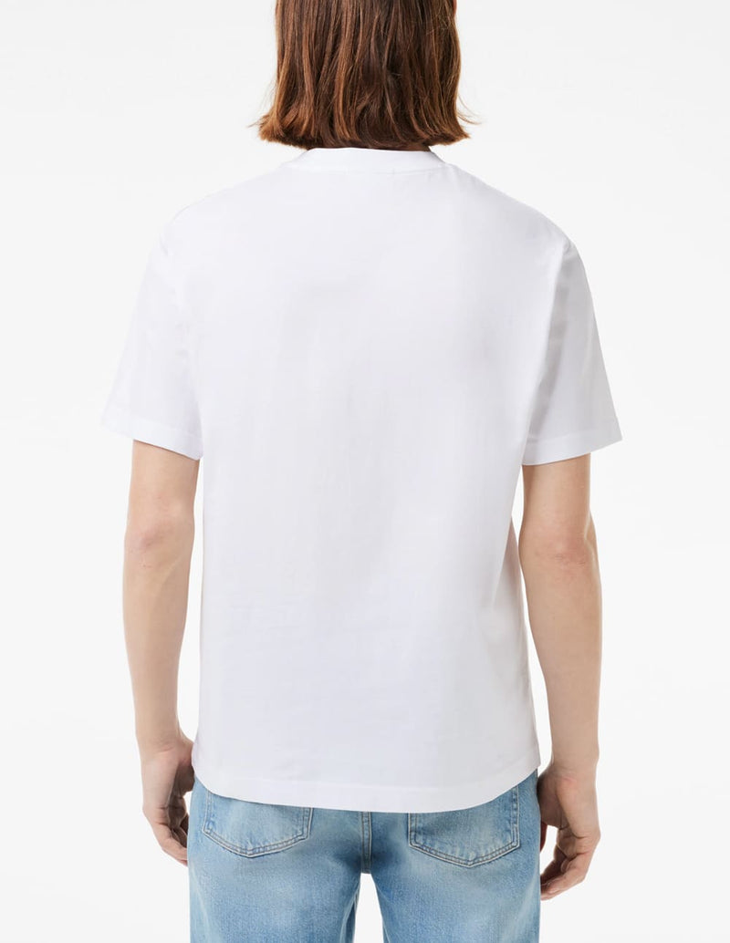 Camiseta Lacoste con Logo Blanca Hombre
