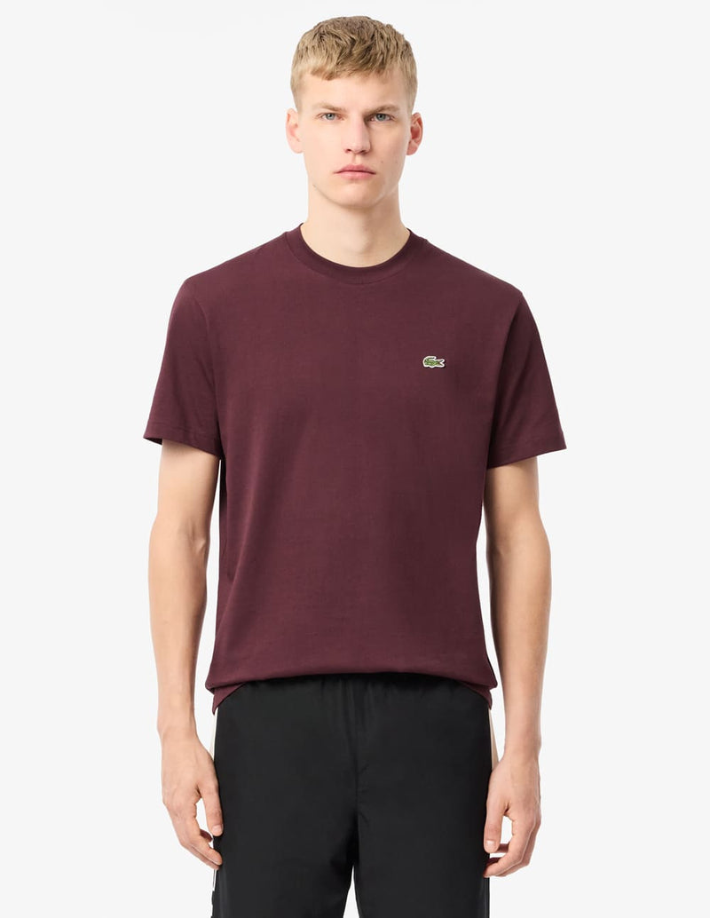 Camiseta Lacoste con Logo Burdeos Hombre