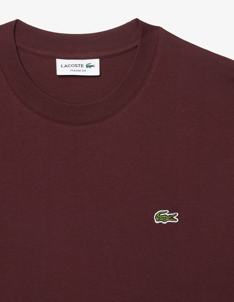 Camiseta Lacoste con Logo Burdeos Hombre