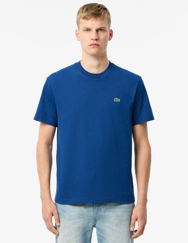 Camiseta Lacoste con Logo Azul Hombre