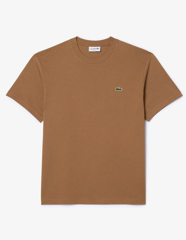 Camiseta Lacoste con Logo Marrón Hombre