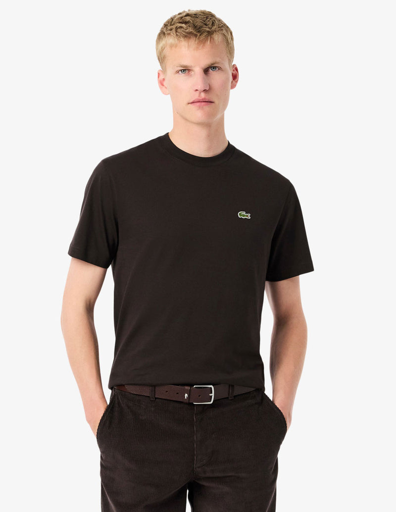Camiseta Lacoste con Logo Marrón Hombre