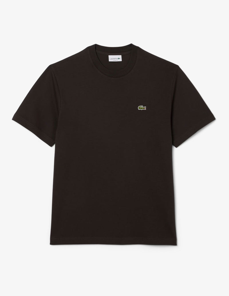 Camiseta Lacoste con Logo Marrón Hombre