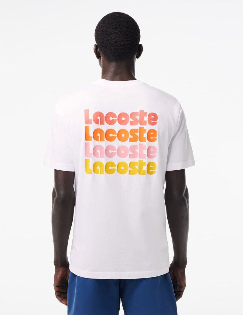 Camiseta Lacoste Washed Effect Blanca Hombre
