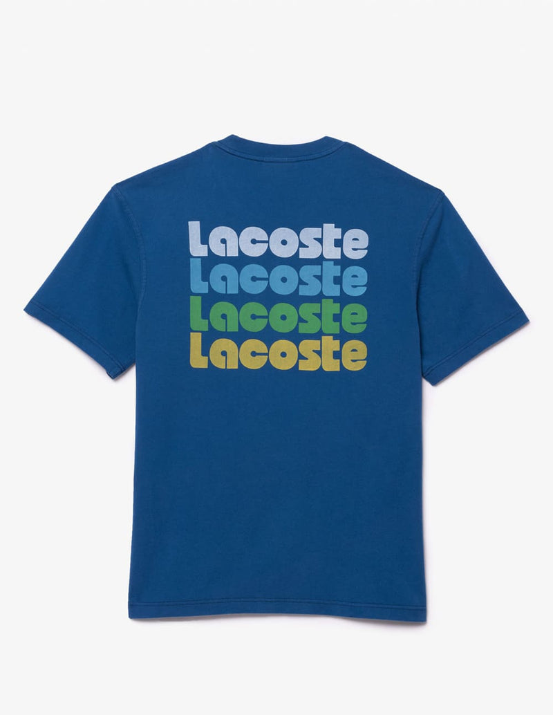 Camiseta Lacoste Washed Effect Azul Hombre