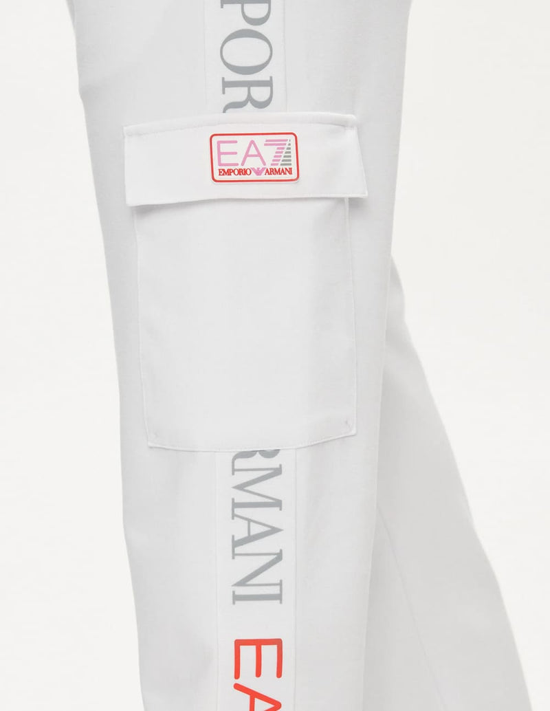 Pantalón Emporio Armani EA7 con Logo Blanco Mujer