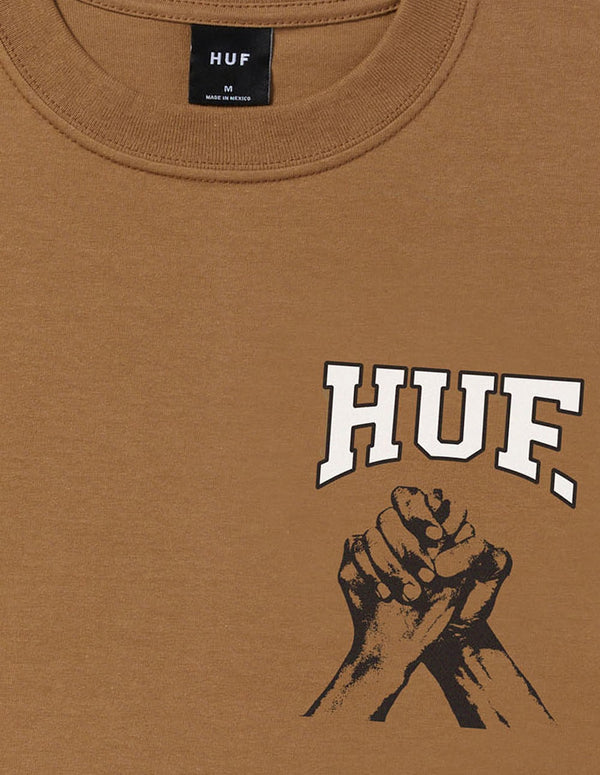 Camiseta HUF Unity Song Marrón Hombre