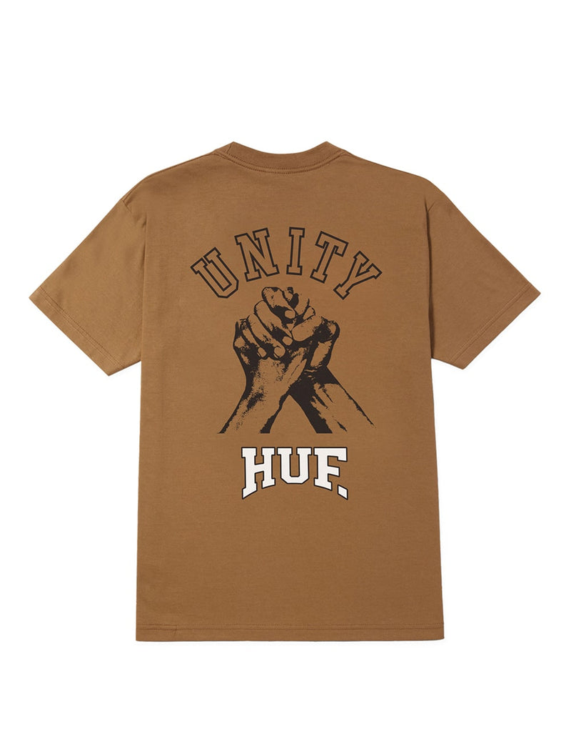 Camiseta HUF Unity Song Marrón Hombre