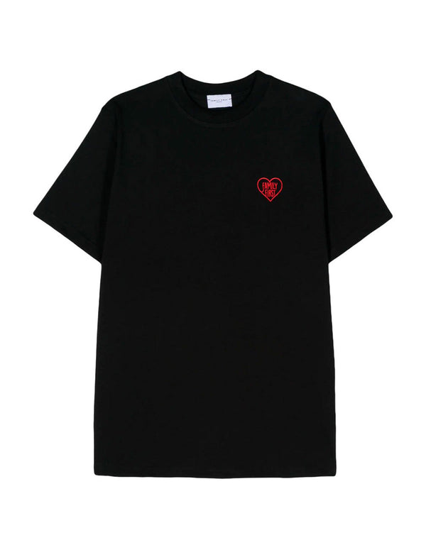 Camiseta Family First con Logo Negra Hombre