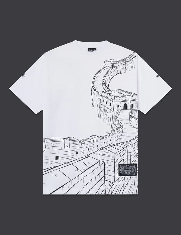 Camiseta Dolly Noire Chinesse Wall Outline Blanca Hombre