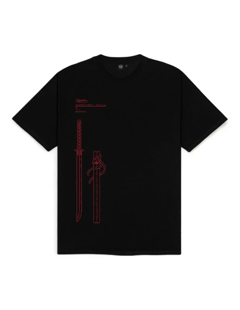 Camiseta Dolly Noire Miyamoto Musashi Outline Negra Hombre