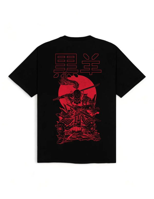 Camiseta Dolly Noire Miyamoto Musashi Outline Negra Hombre