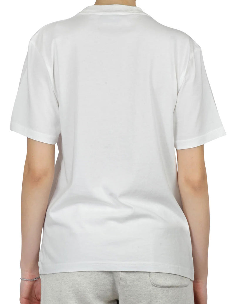 Camiseta Autry con Logo Bordado Blanca Mujer