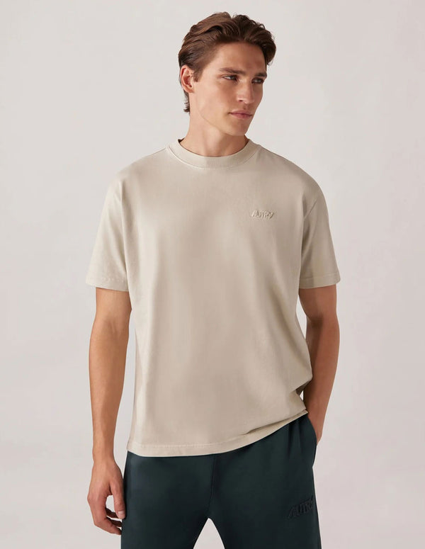 Camiseta Autry con Logo Beige Unisex