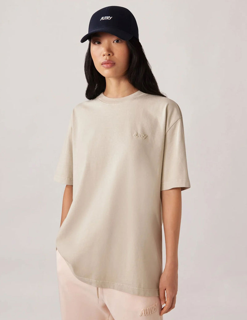 Camiseta Autry con Logo Beige Unisex