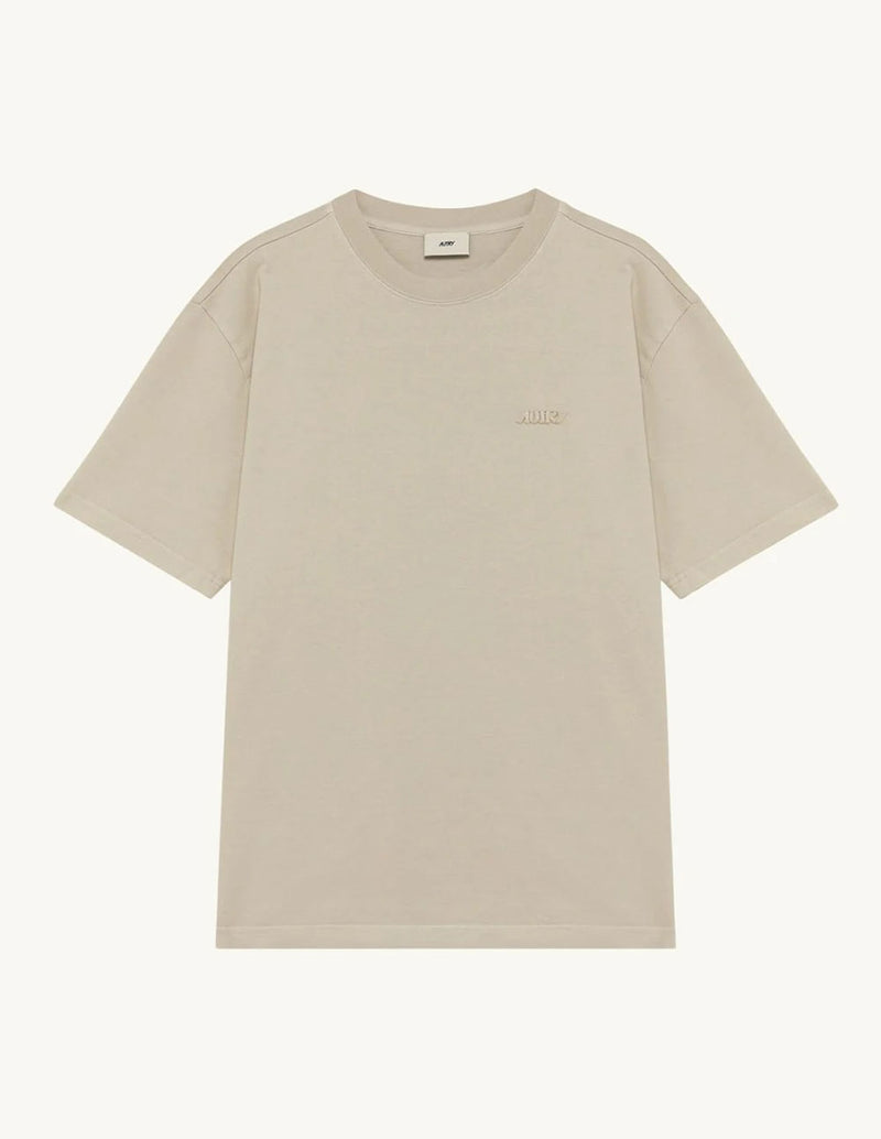 Camiseta Autry con Logo Beige Unisex