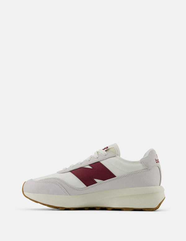 New Balance U370 CB Blancas y Burdeos Unisex