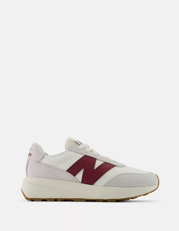 New Balance U370 CB Blancas y Burdeos Unisex