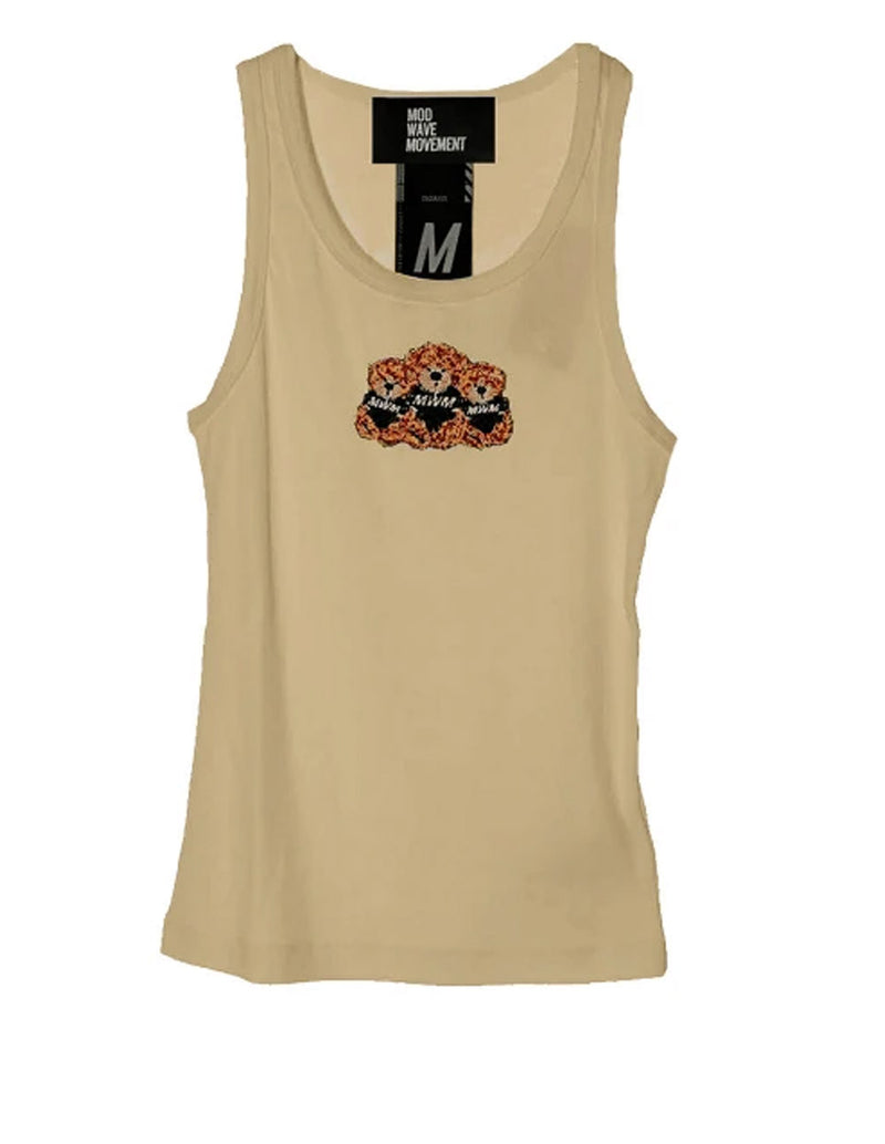 Camiseta MWM Teddy de Tirantes Beige Mujer