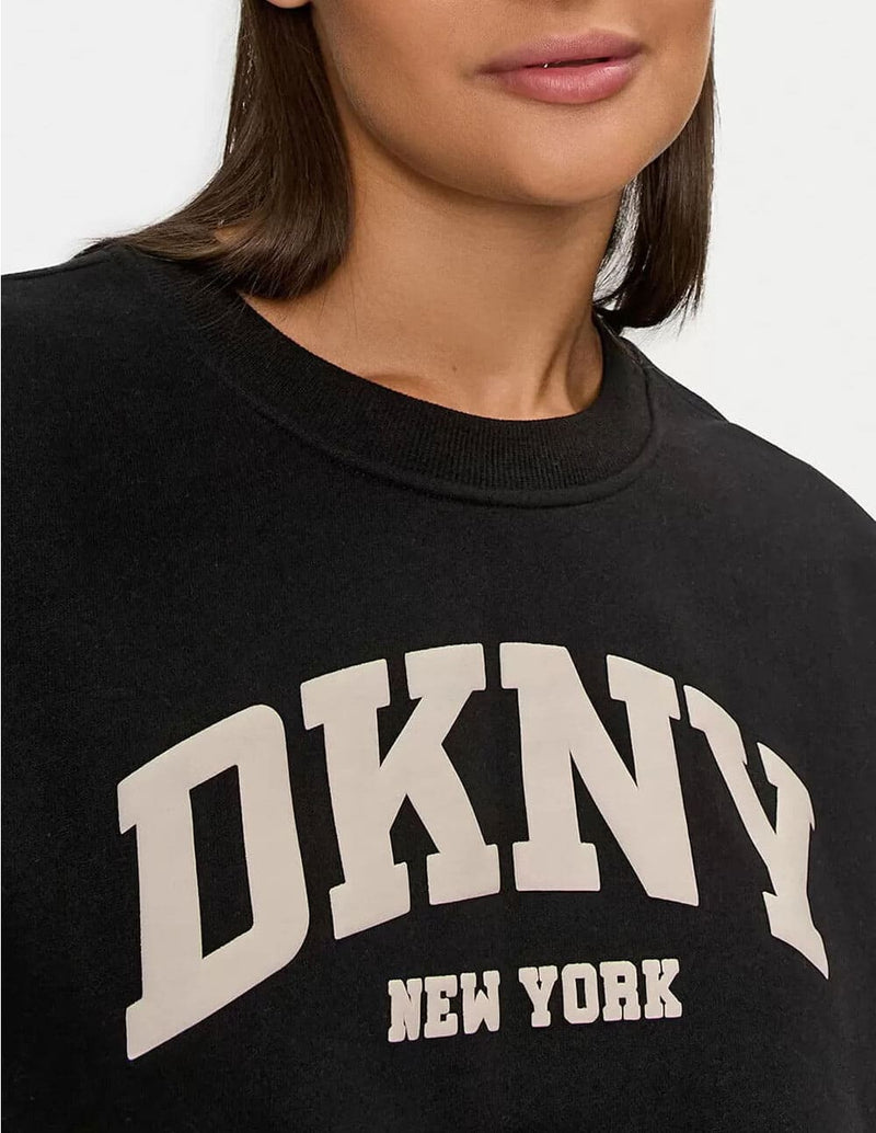 Sudadera Donna Karan con Logo Negra Mujer