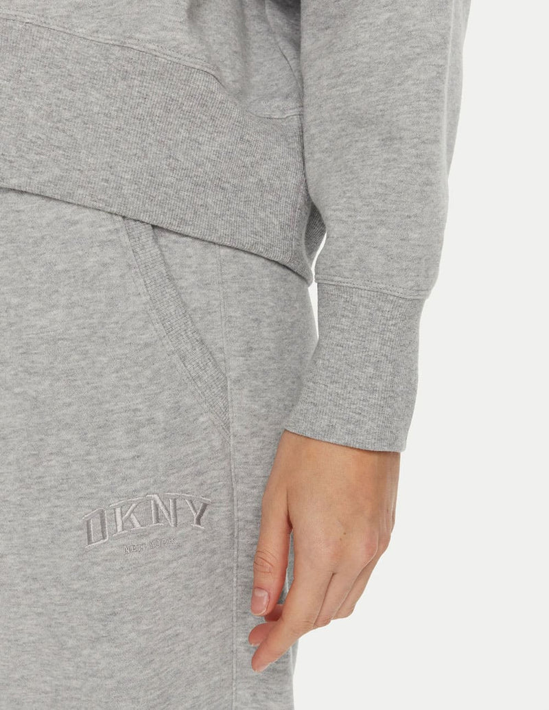 Sudadera Donna Karan con Logo Gris Mujer