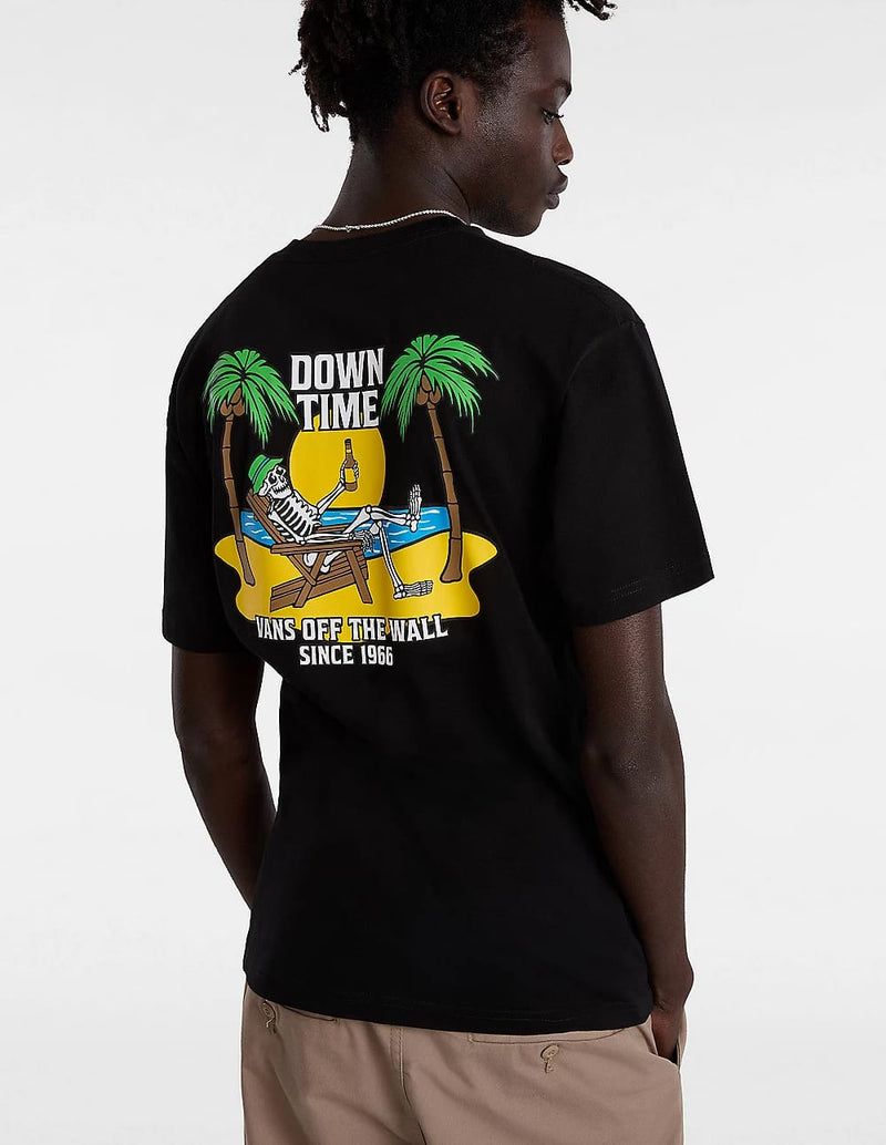 Camiseta Vans Down Time Negra Hombre