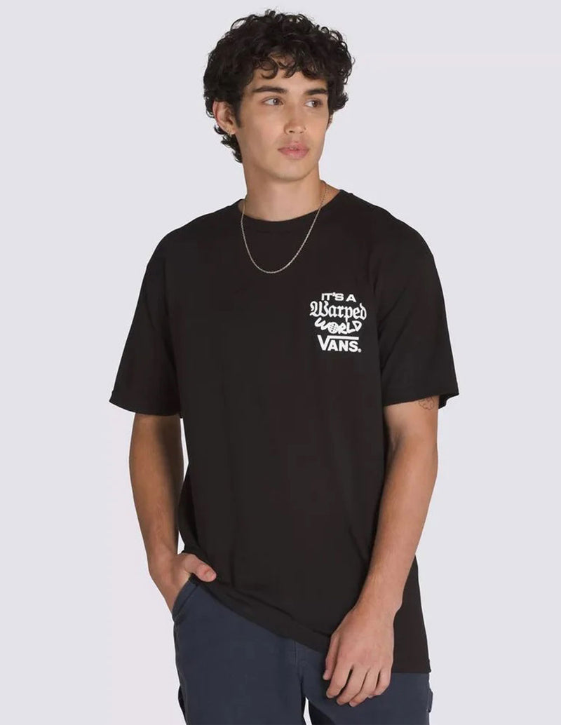 Camiseta Vans Warped World Negra Hombre