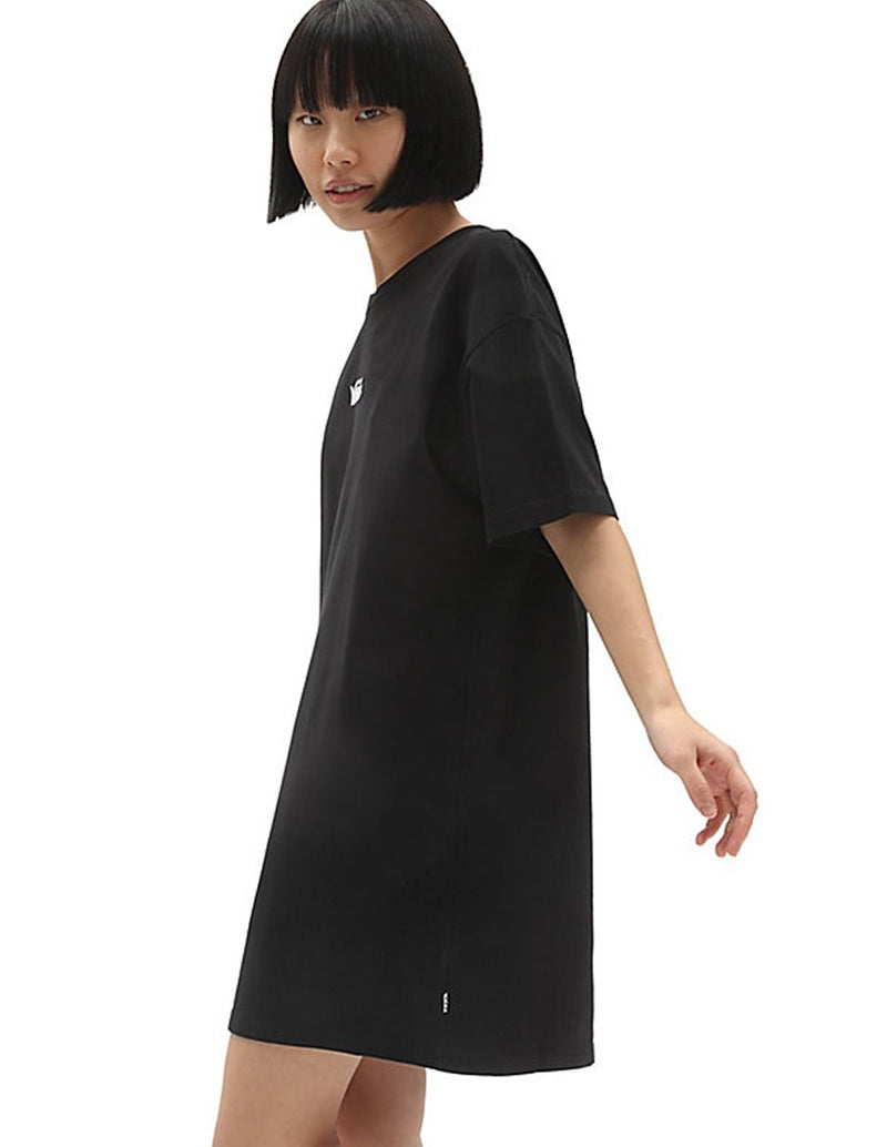 Vestido Vans Center Vee Tipo Camiseta con Logo Negro Mujer